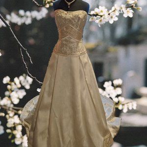 Mori Lee exquisite satin bridal gown, size 12